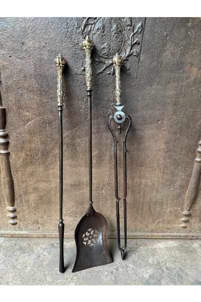 Ancien Serviteur Cheminée Anglais