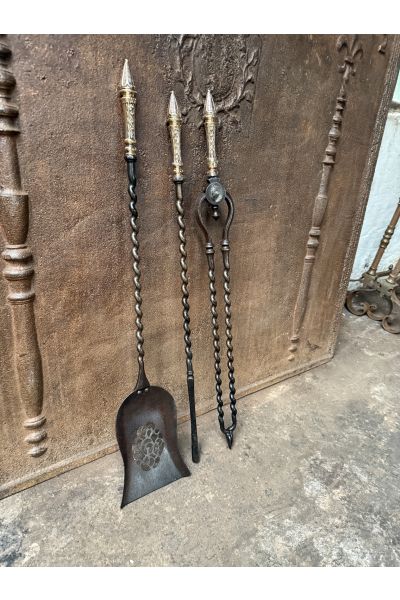 Ancien Serviteur Cheminée Anglais