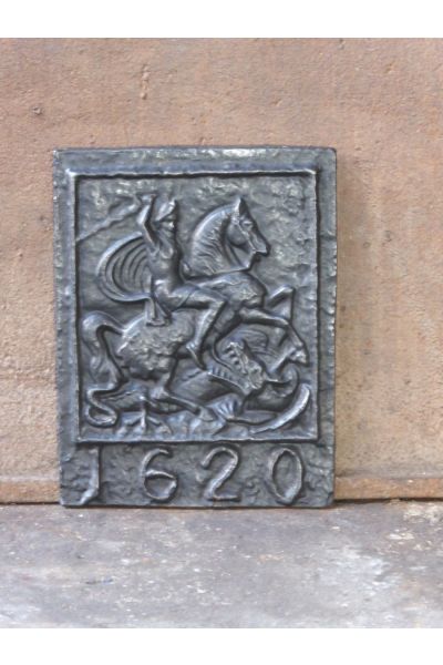 Plaque de Cheminée 'Saint George et le Dragon' en 14 