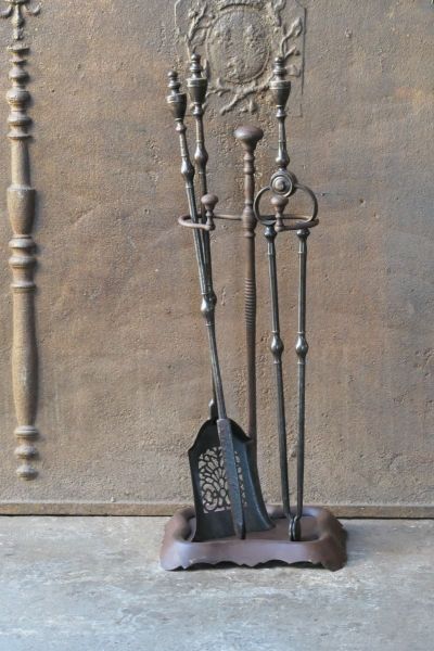 Ancien Serviteur Cheminée Anglais