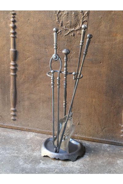 Ancien Serviteur Cheminée Anglais