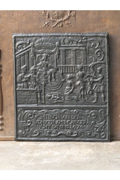 Plaque de Cheminée 'Jugement de Solomon'