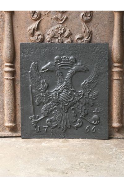 Plaque de Cheminée avec Blason