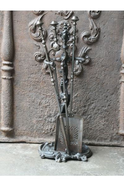 Ancien Serviteur Cheminée Anglais
