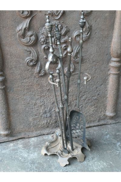 Ancien Serviteur Cheminée Anglais