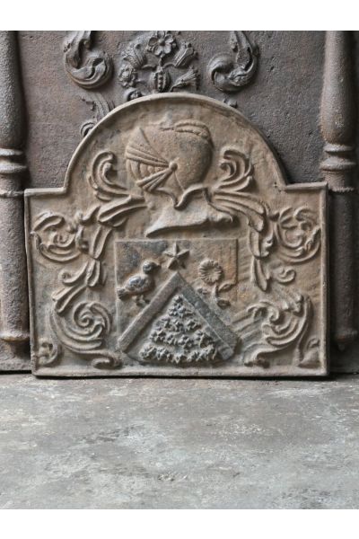 Plaque de Cheminée avec Blason