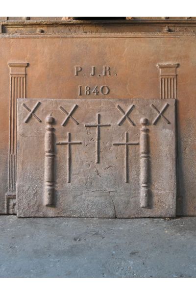 Plaque de Cheminée 'Croix de Saint André'