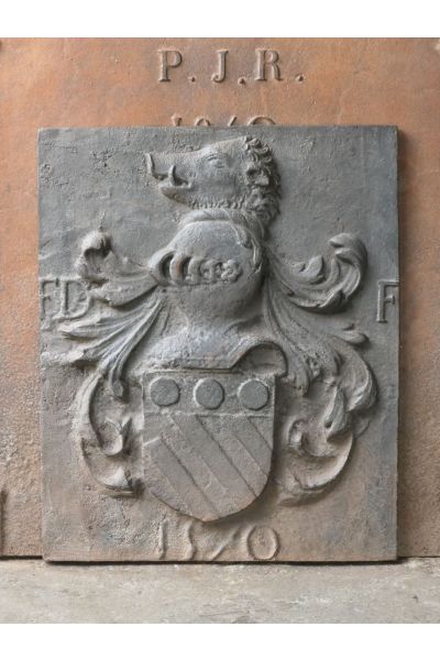 Plaque de Cheminée avec Blason