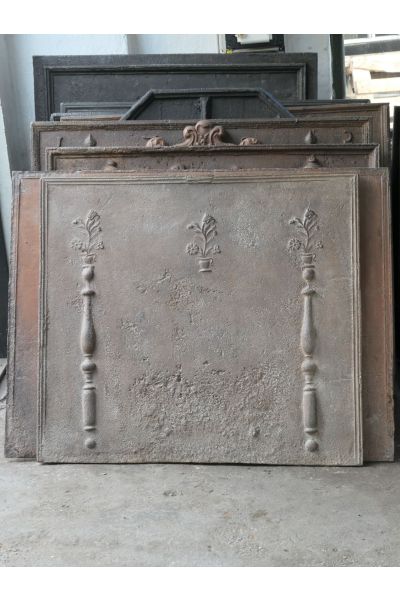 Plaque de Cheminée 'Panier de Fleurs'