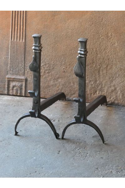 Anciens Chenets Fer Forgé