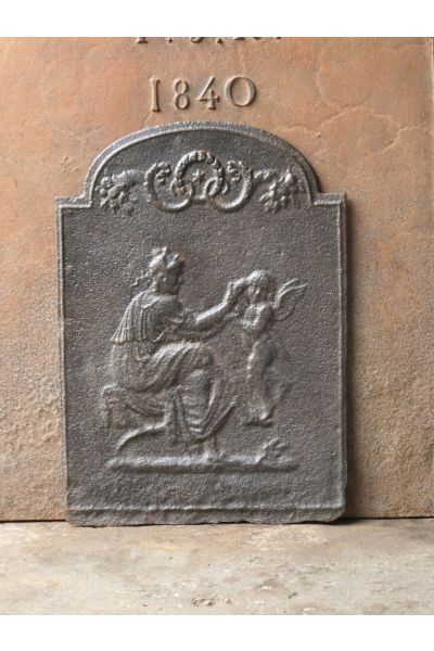 Plaque de fonte 'Cupidon et Vénus'