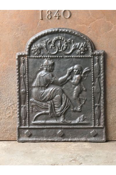 Plaque de fonte 'Cupidon et Vénus'