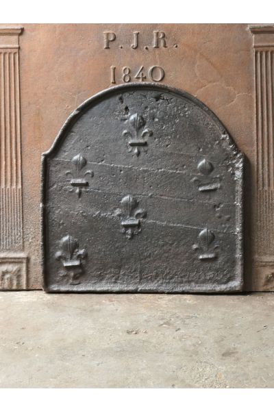 Plaque de Cheminée 'Fleurs de Lys'