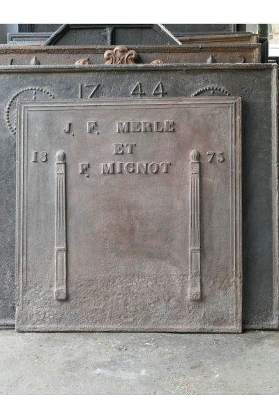 Plaque de Cheminée 'Mariage'