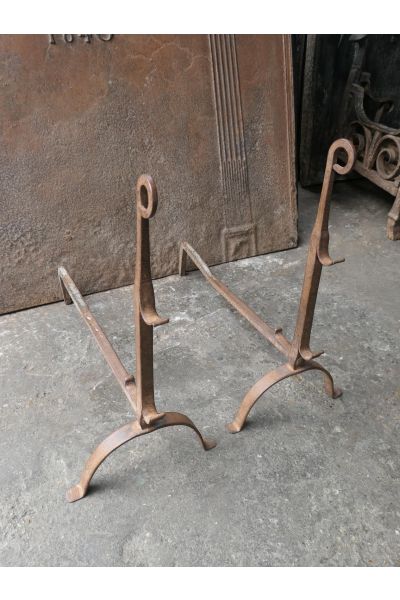 Anciens Chenets Fer Forgé