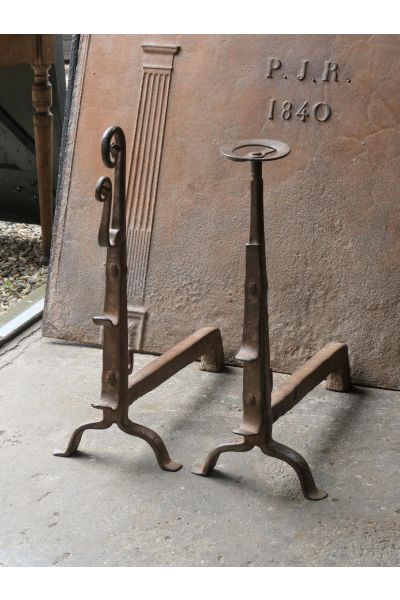 Anciens Chenets Fer Forgé