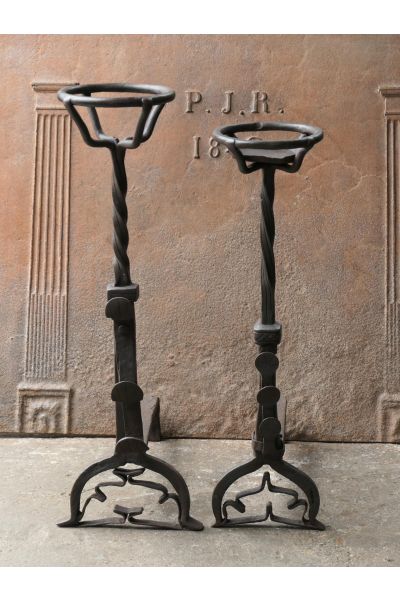 Anciens Chenets Forgés à la Main
