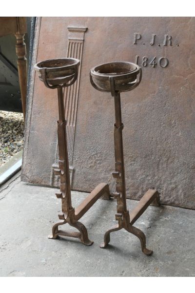 Anciens Chenets Forgés à la Main