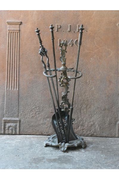 Ancien Serviteur Cheminée Anglais