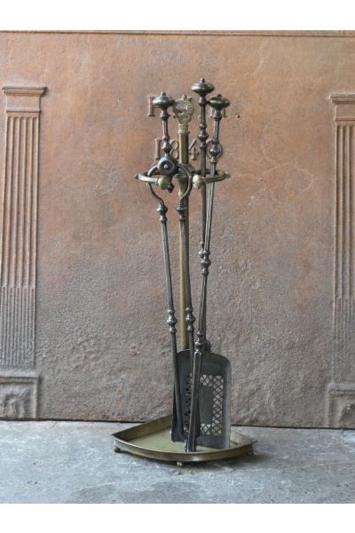 Ancien Serviteur Cheminée Anglais