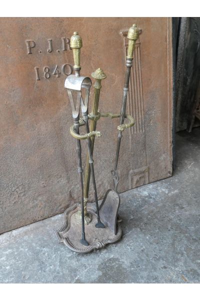 Ancien Serviteur Cheminée Anglais