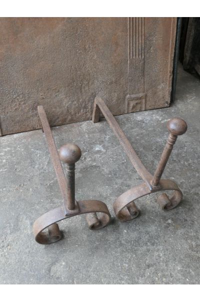 Anciens Chenets Fer Forgé