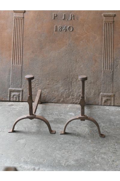 Anciens Chenets Fer Forgé