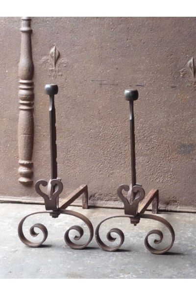 Anciens Chenets Fer Forgé