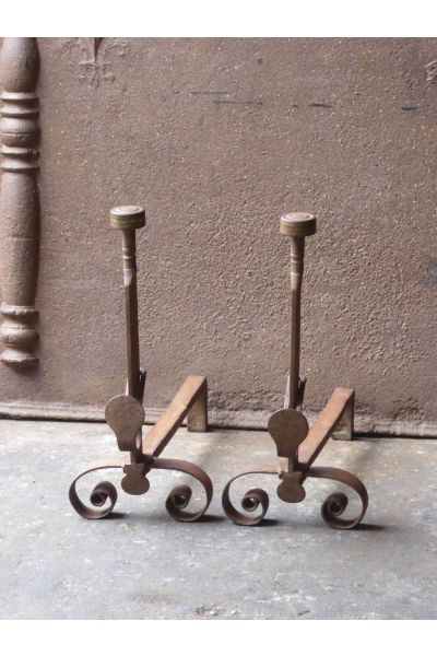Anciens Chenets Fer Forgé