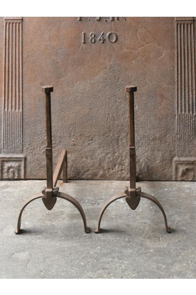 Anciens Chenets Fer Forgé