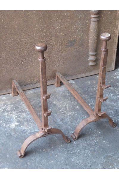 Anciens Chenets Forgés à la Main