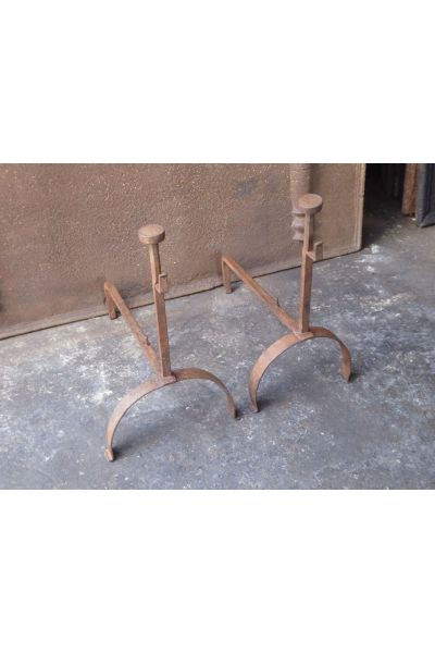 Anciens Chenets Forgés à la Main