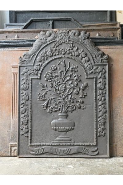 Plaque de Cheminée 'Panier de Fleurs'