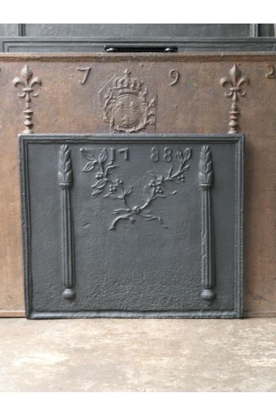 Plaque de Cheminée 'Piliers avec Décoration'