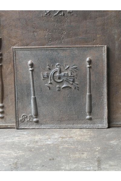 Plaque de Cheminée 'Piliers avec Décoration'
