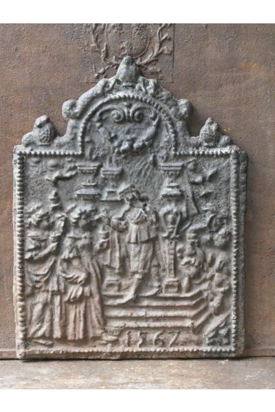 Plaque de Cheminée 'Thème Religieux'