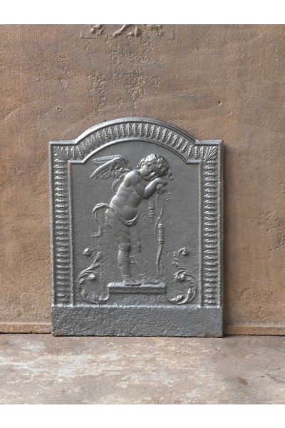 Plaque de cheminée 'Cupidon Pleurant'