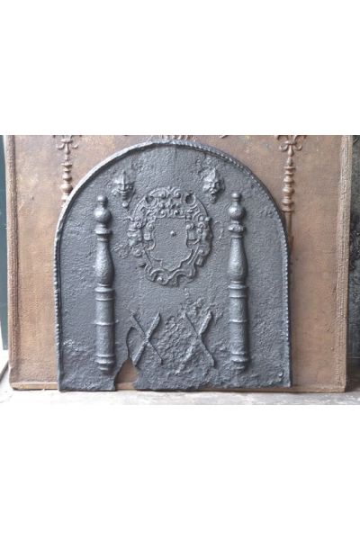 Plaque de Cheminée avec Blason