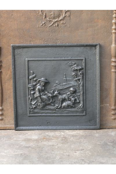 Plaque de Cheminée 'Scène Rurale'