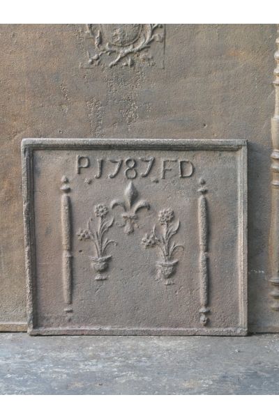 Plaque de Cheminée 'Panier de Fleurs'