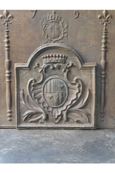 Plaque de Cheminée avec Blason
