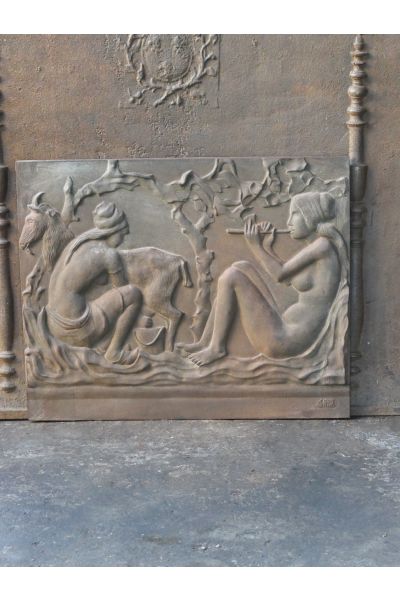 Plaque de Cheminée 'Scène Rurale'