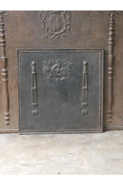 Plaque de Cheminée 'Piliers avec Décoration'