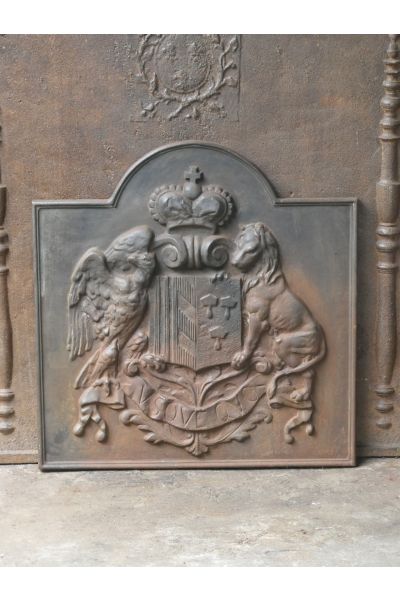 Plaque de Cheminée avec Blason