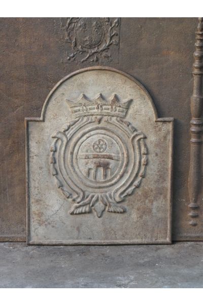 Plaque de Cheminée avec Blason