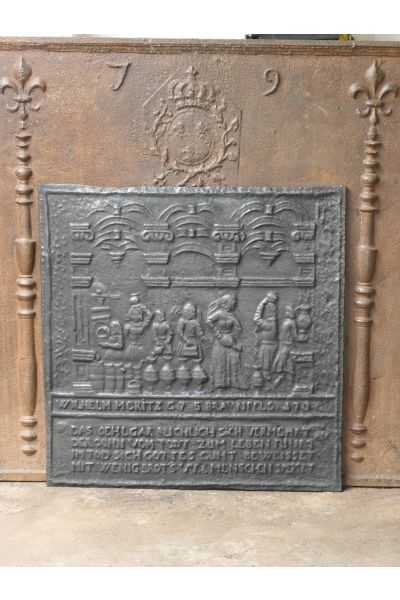 Plaque de Cheminée 'Thème Religieux'