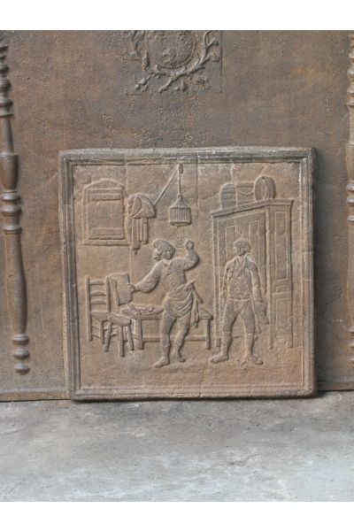 Plaque de Cheminée 'Le Savetier et le Financier'