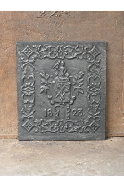 Plaque de Cheminée avec Blason