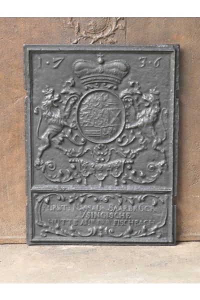Plaque de Cheminée avec Blason