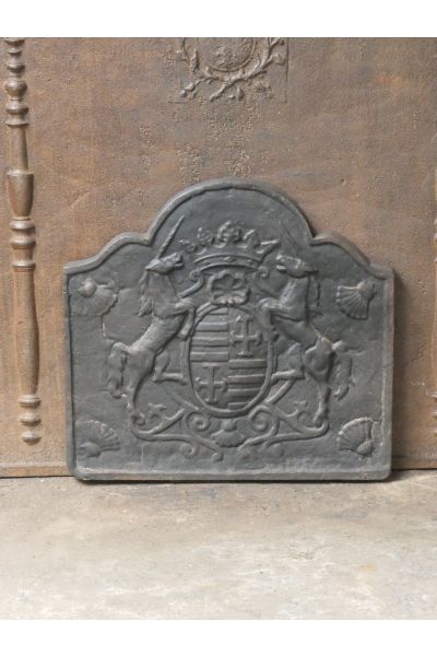Plaque de Cheminée avec Blason